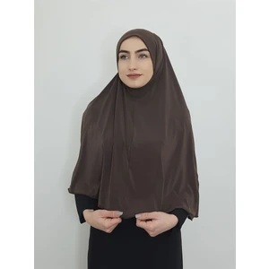 Erasra Class Tek Parca Pratik Büyük Hazır  Esarp Kahve  Renk Namaz Örtüsü