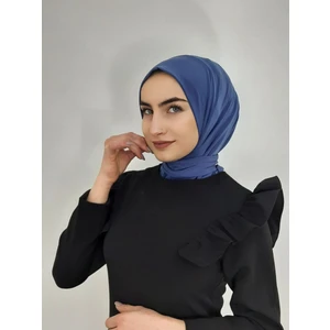 Erasra Class Cıtcıtlı Hazır Eşarp Şal Bone Hijap Indigo Renk