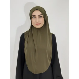 Erasra Class Namaz Örtüsü Hazır Büyük Esarp Malezya Modeli Khimar Tek Parca Hac ve Umre Icin Uygundur Haki