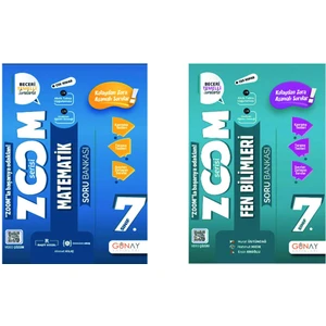Günay Yayınları Gün&Ay Yayınları 7. Sınıf Zoom Matematik ve Fen Bilimleri Soru Bankası Seti