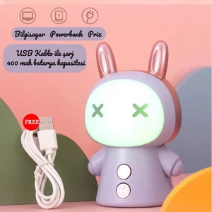 Bla Group Sevimli Kawai Şarjlı Kablosuz Çocuk Masa Lambası Rgb Sarı