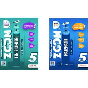 Günay Yayınları Gün&Ay Yayınları 5. Sınıf Zoom Matematik ve Fen Bilimleri Soru Bankası Seti