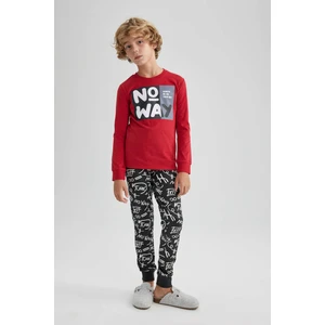 Erkek Çocuk Baskılı Uzun Kollu Pijama Takımı A6726A823AU