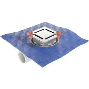 - 10 x 10 cm Yer Süzgeci - Yalıtım Etekli - Yan. 50 mm çıkışlı - Nova Kapak Modeli - Kokusuz