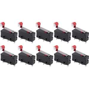 10 Adet - Makaralı Kol Kolu Açık Kapatma Limit Anahtarı KW12-3 Pcb Mikro Anahtar (Yurt Dışından)