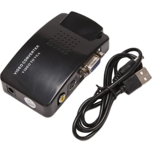 Av VGA Adaptörü Rca VGA Dönüştürücü Pc Rca Kompozit S-Video Av Girişi Pc VGA LCD Çıkış Dönüştürücü Anahtar Kutusu (Yurt Dışından)