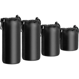 4pcs Kamera Kılıfı Lens Kılıfı Seti Lens Kılıfı Küçük Orta ve Ekstra Dslr Kamera Lens Çantası Kılıfı Darbeye Dayanıklı (Yurt Dışından)