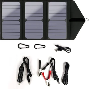 30W 20V Güneş Katlanır Çanta Açık Taşınabilir Monokristal Silikon Çift USB Solar Charger Panel Katlanır Çanta (Yurt Dışından)