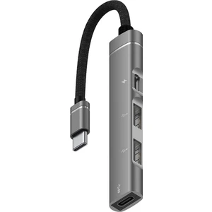 Android Cep Telefonu Bilgisayar Tablet Için Taşınabilir Pd Şarj Hub Tip-C USB C Genişletme Bağlantı Istasyonu, Gri (Yurt Dışından)