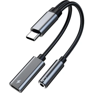 2 In 1 USB C - 3.5mm Kulaklık Jakı Adaptörü Tip C S20 10 Plus S21 Pro Için Şarj Ses Aux Adaptörü (Yurt Dışından)