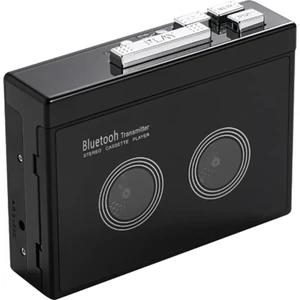 Siyah Retro Stereo Kaset Çalar Walkman Kaset Müzik Ses Bluetooth ile Otomatik Ters (Yurt Dışından)