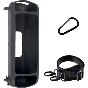 Motion+ Bluetooth Hoparlör Için Silikon Kılıf Karabinalı Su Geçirmez Kauçuk Seyahat Taşıma Çantası (Siyah) (Yurt Dışından)