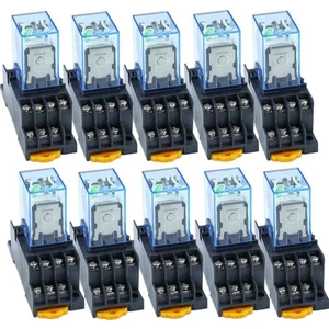 10 Adet MY4NJ 14PIN 4dpdt Elektronik Mini Elektromanyetik Röle 5A Bobin PYF14A Soket Tabanı Ac 220 V (Yurt Dışından)