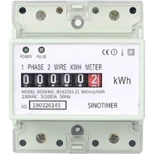 Elektrik Tek Fazlı Iki Telli Ac 220V 100A Enerji Ölçer Kwh Sayacı Tüketimi Analog Elektrik Wattmetre(A) (Yurt Dışından)