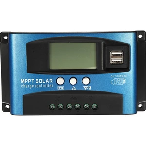 100A Mppt Solar Şarj Regülatörü Çift USB LCD Ekran 12V 24V Otomatik Güneş Pili Paneli Şarj Regülatörü Yüklü (Yurt Dışından)