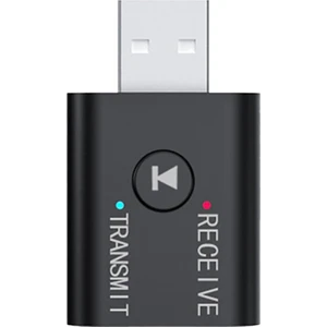 Taşınabilir Bluetooth 5.0 Verici Alıcı 3.5mm Aux USB Mini 2 In 1 Kablosuz Stereo USB Ses Adaptörü (Yurt Dışından)