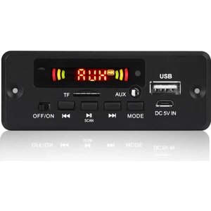 2X3W Amplifikatör Mp3 Dekoder Kurulu 12V Bluetooth 5.0 30W Araba Fm Radyo Modülü Desteği Tf USB Aux (Yurt Dışından)