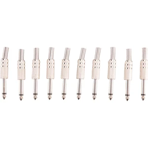 6.35MM Mono Amplifikatör Fişi 1/4 Inç Erkek Mono Mono Jack Ses Kablosu Konektörü Fişi Mikrofon 10 Adet (Yurt Dışından)