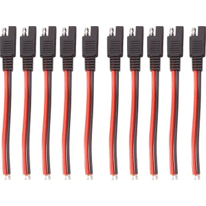 10 Adet 15CM Sae 2 Pin Hızlı Bağlantı Kesme Fişi 14AWG Sae Uzatma Kablosu Tel Tesisatı Motosiklet Için Güneş Paneli (Yurt Dışından)