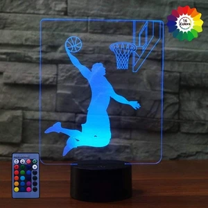 3D Basketbol Gece Lambası USB Güç Uzaktan Kumanda (Yurt Dışından)
