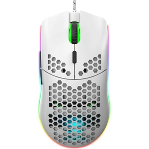 Highend Hafif USB Kablolu Oyun Faresi Rgb Fareler 6400 Dpı Petek Bilgisayar Dizüstü Beyaz Siyah Makro Programlama Için Içi Boş (Yurt Dışından)