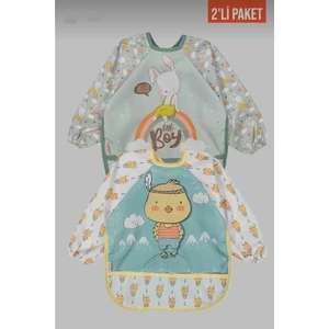 Sıvı Geçirmez Mama Önlüğü 6-24 Ay Uyumlu Uzun Kollu