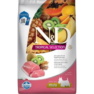 Nd Tropical Selection Düşük Tahıllı Domuz Etli ve Tropikal Meyveli Küçük Irk Yetişkin Köpek Maması 5kg