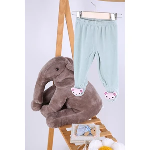 Baby Hola Kadife Oyuncaklı Kız Erkek Bebek Çocuk Pantolon Kedicik