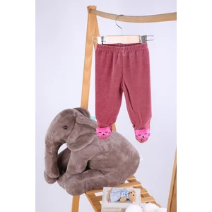 Baby Hola Kadife Oyuncaklı Kız Erkek Bebek Çocuk Pantolon Kedicik