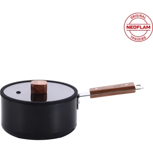 Bien Black Indüksiyonlu 18 cm Sos Tenceresi, Akasya Ağacı Sap ve Kulplu