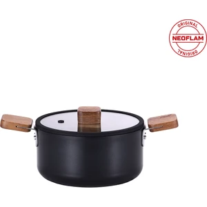 Bien Black Indüksiyonlu 18 cm Tencere, Akasya Ağacı Sap ve Kulplu