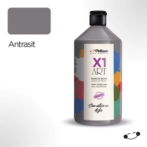 X1 Art Multisurface Hobi Boyası Antrasit 1000 ml