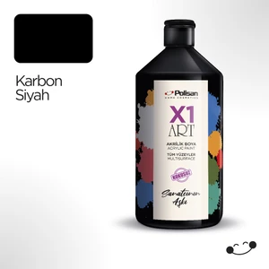 X1 Art Multisurface Hobi Boyası Karbon Siyah 1000 ml