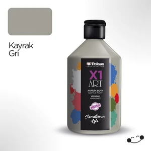 X1 Art Vernikli Hobi Boyası Kayrak Gri 500 ml