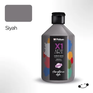 X1 Art Vernikli Hobi Boyası Siyah 500 ml