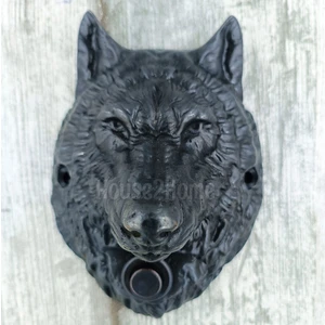 El Yapımı Pirinç Kurt Kapı Zili Oksit