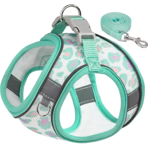 Baskılı Köpek Göğüs Tasması - Açık Yeşil (Yurt Dışından)