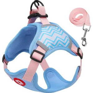 Pet Köpek Orta Boy Köpek Göğüs Kemeri Nefes Alabilir - Mavi (Yurt Dışından)