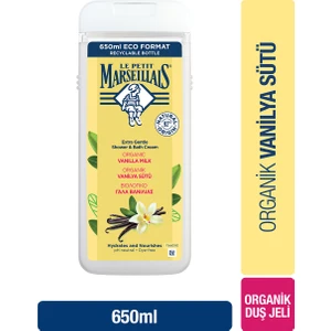 Le Petit Marseillais Duş Jeli Organik Vanilya Sütü 2×650 ml Nemlendirici ve Besleyici Extra Gentle
