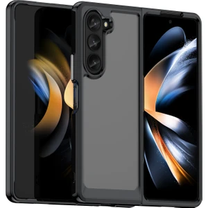 Yue Store Samsung Galaxy Z Fold5 Için Akrilik + Tpu Telefon Kılıfı - Siyah (Yurt Dışından)