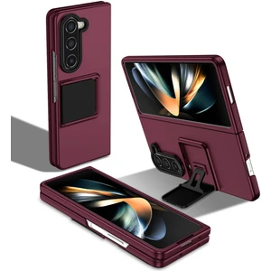 Yue Store Samsung Galaxy Z Fold5 Için Üç Boyutlu Telefon Kılıfı - Koyu Kırmızı (Yurt Dışından)
