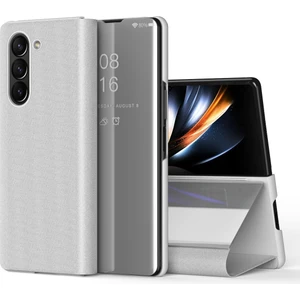 Yue Store Samsung Galaxy Z Fold5 5g Için Kaplama Ayna Deri Telefon Kılıf - Gümüş (Yurt Dışından)