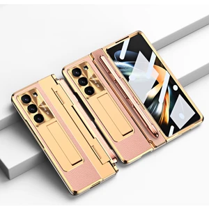 Yue Store Samsung Galaxy Z Fold5 5g Için Kalem Yuvası Telefon Kılıfı - Altın / Pembe (Yurt Dışından)