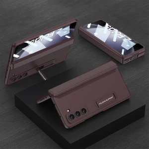 Gkk Samsung Galaxy Z Fold5 Için Manyetik Telefon Kılıfı - Koyu Kırmızı (Yurt Dışından)