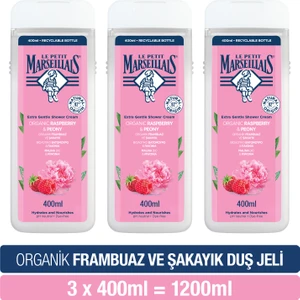 Le Petit Marseillais Frambuaz ve Şakayık Duş Jeli 400 ml x 3 Adet
