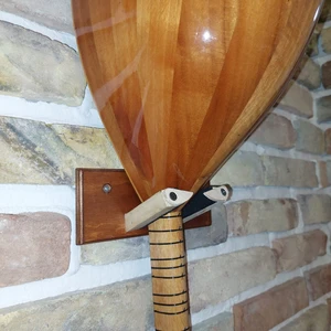 2 Adet Ahşap Bağlama Saz Duvar Askısı Standı