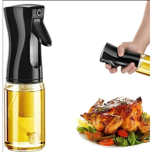 Cam Spreyli Limon Sirke Yağ Püskürtücü Sprey Yağdanlık Siyah 225 ml