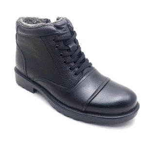 Deri Kürklü Su Geçirmez Kaymaz Taban Erkek Bot