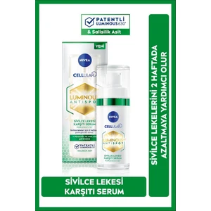 NIVEA Luminous630 Hyaluronik Asit, Salisilistik Asit ve Yeşil Çay içerenCilt Serumu 30ml, Karma ve Yağlı Ciltler