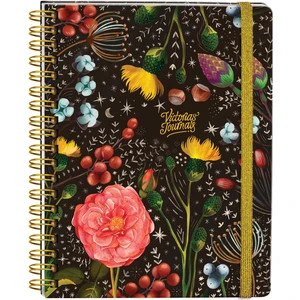 Victoria's Journals Sert Kapaki Spiralli Defter 17X24 cm 90 Gr. 96 Yaprak Kareli 123-0074